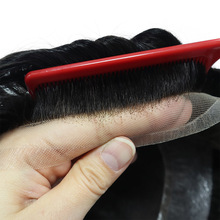 男士真人假发 跨境爆款 TOUPEE 发块 发片发套外销真人发丝工厂直