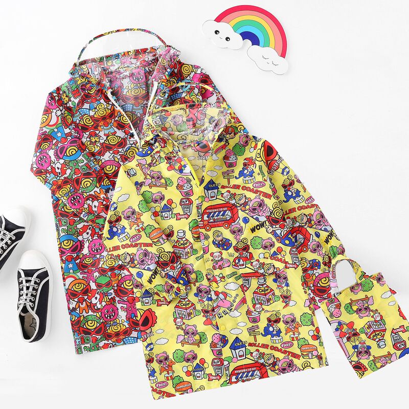 New Style Pacifier Raincoat for Students, Toddlers, Babies, Boys and Girls, One-Piece Raincoat with Hood and Backpack Compartment New Style Pacifier Raincoat for Students, Toddlers, Babies, Boys and Girls, One-Piece Raincoat with Hood and Backpack Compartment