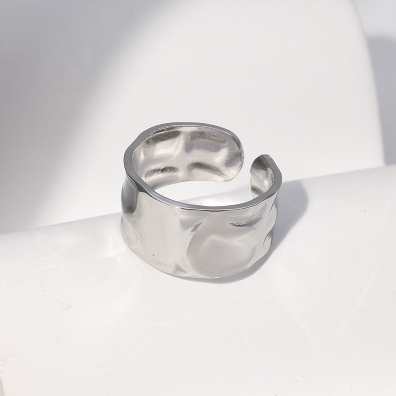 Daily Occasion 304 Stainless Steel Material Solid Color Pattern Wholesale Jewelry Fashion Solid Color 304 Stainless Steel 18K Gold Plated Stainless Steel Rings