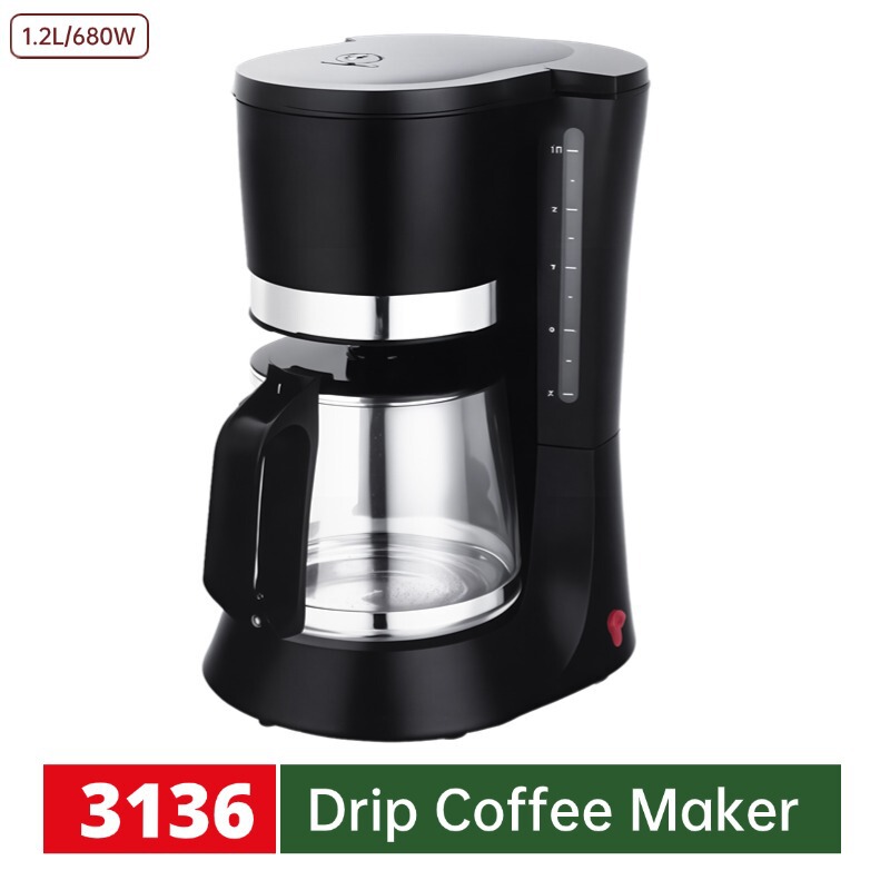 600ml 4-6 Cup Cross-Border Us Standard Household Appliance Drip-Type Semi-Portable Small Coffee Maker