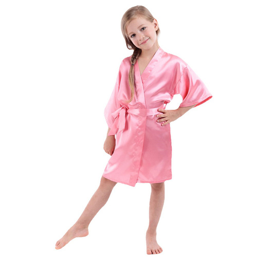 Gold-leaf Birthday Girl Children's Long-sleeve Open Shirt Robe Summer Thin Version Dopamine Birthday Girl Party Robe