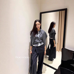 TTOO VOUIS秋季新款2329两件套针织披肩单排扣长袖圆领针织开衫女