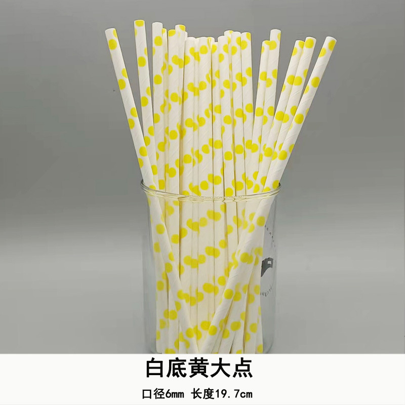 Una gran cantidad de en stock paja de papel desechable al por mayor paja de papel degradable paja de serie naranja