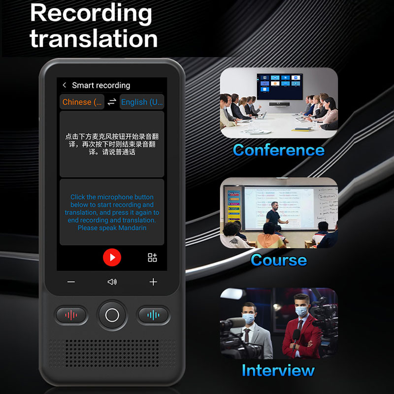 Traductor AI traductor auricular traductor máquina traductor multilingüe lenguaje fuera de línea ChatGPT traductor barra de texto traductor