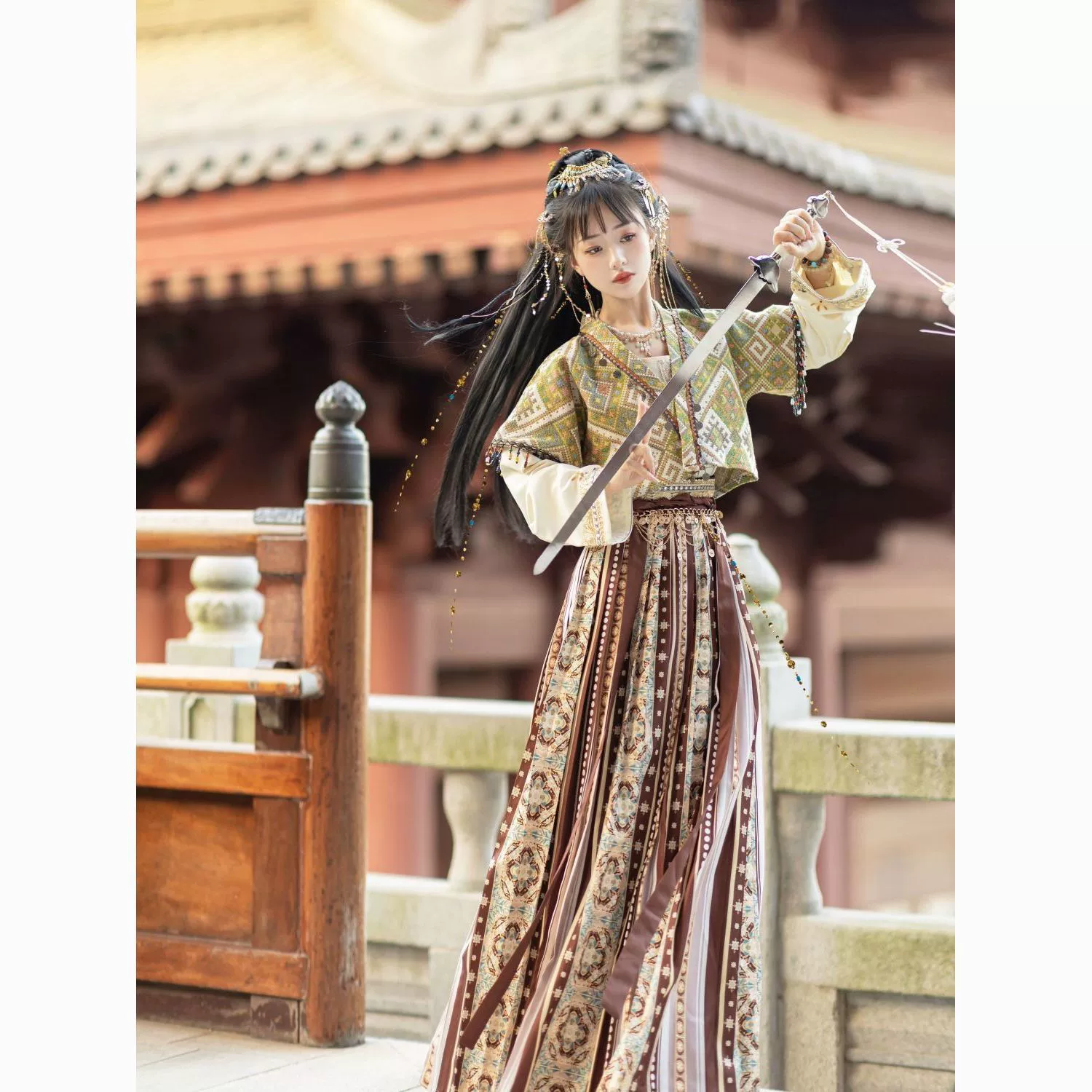 Женский повседневный осенне-зимний стиль Ханьфу в экзотическом стиле Дунхуань в стиле Тан