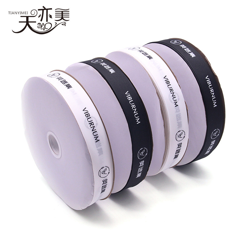 2,5 cm logo impreso costilla cinturón varias letras inglesas cinta de impresión personalizada cinta de embalaje de impresión