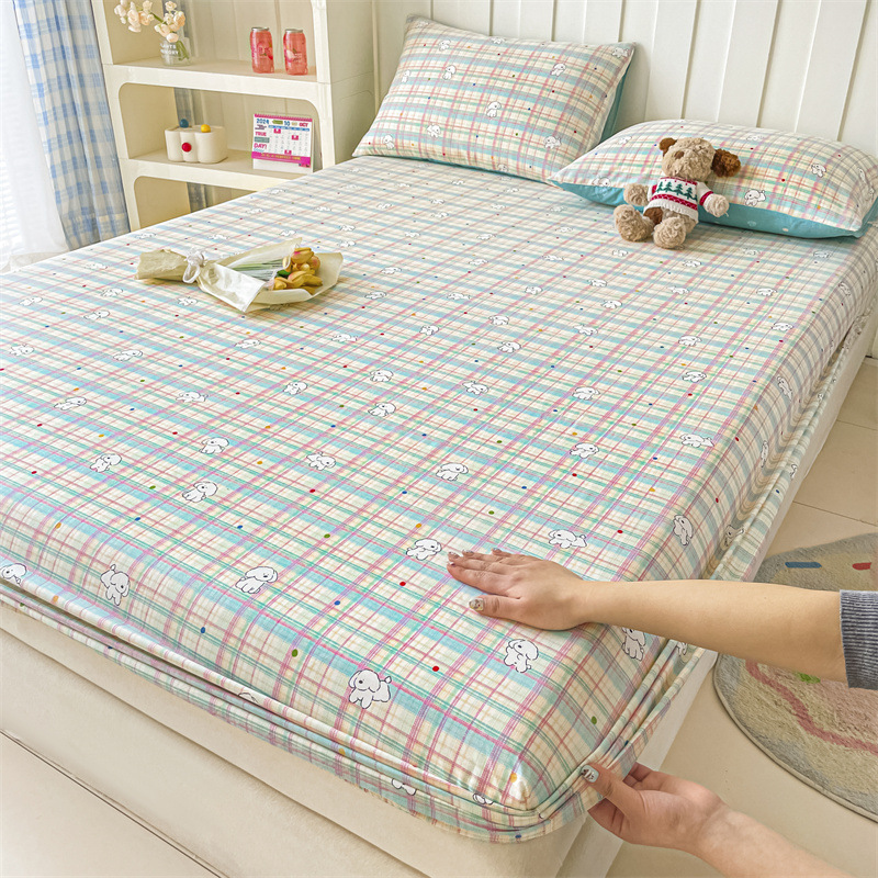 2025 nueva cama de algodón 100 cubierta de cama de algodón puro cubierta de colchón de dibujos animados cubierta de cama para niños cama individual 2