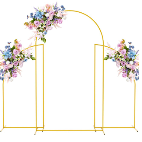 Arco de metal de fondo de soporte de arco de boda de soporte de arco de puerta de boda cuadrada para aniversario de boda fiesta de cumpleaños
