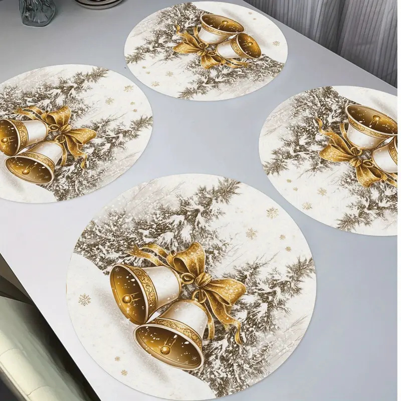 跨境temu圣诞节姜饼人硅藻泥沥水垫吸水防尘装饰微波炉垫贴标代发|undefined