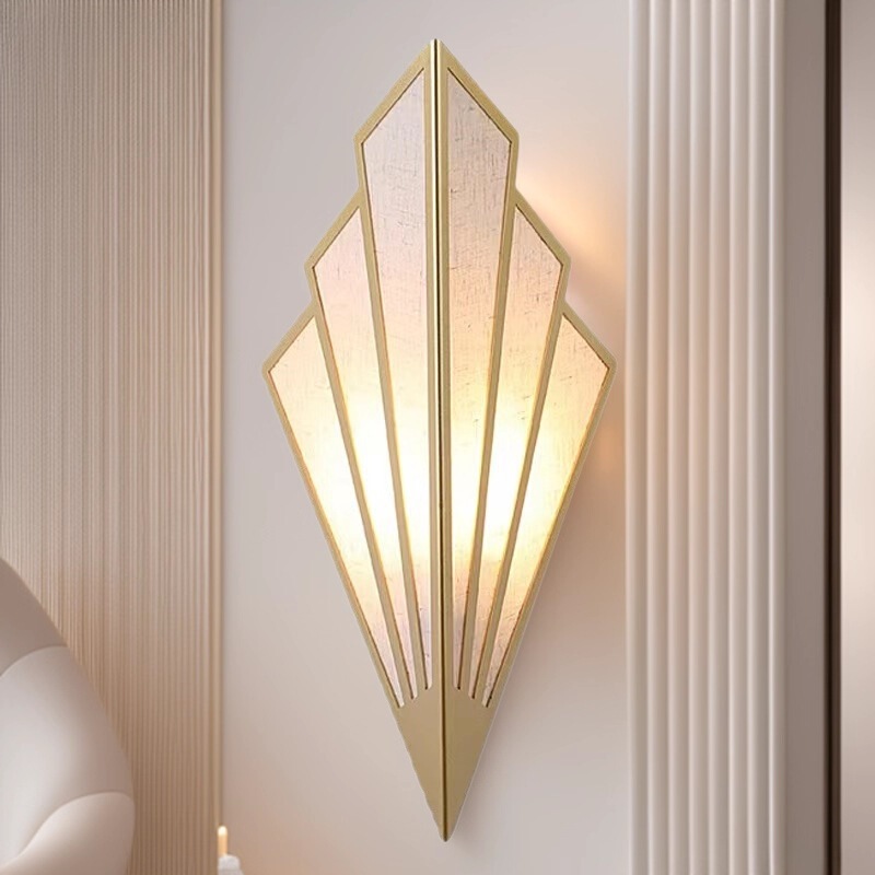 Cross-Border Hot Selling Scandinavian Led Wall Lamp Corridor Aisle Decoration Background Wall Lamp Bedroom Hotel Bedside Fan Wall Lamp