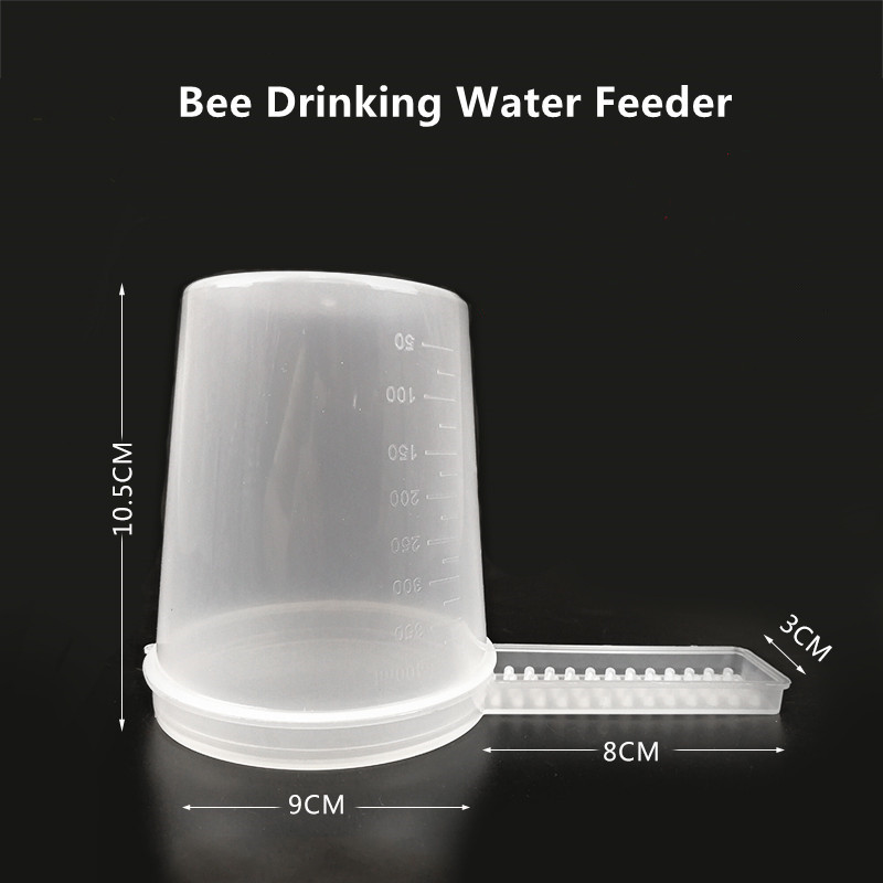 蜜蜂喂水器518巢门饲喂器勺形状白色塑料全透明喂水器