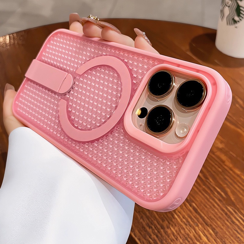 Van Star Honeycomb Radiating Magnetic Bracket para Apple 17PRO Case iPhone 16 Congelar hueco anti-caída