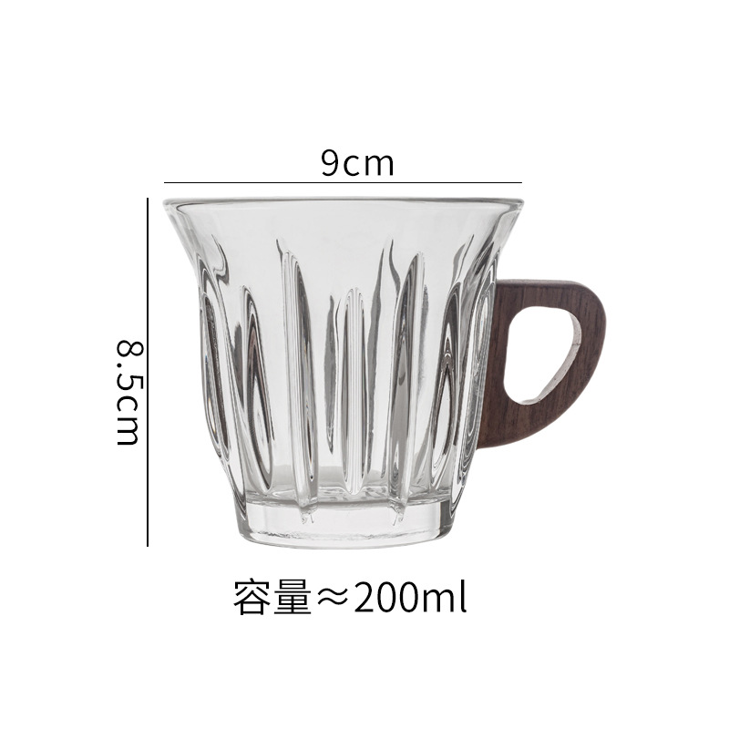 Transfronterizo sucio taza de café blanco australiano exquisito vidrio casero italiano taza de latte set de nuez