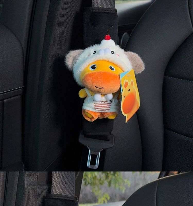 2026 Little Dog Capybara Lulu Car Seatbelt Shoulder Pad Cover Seatbelt Decoration Cute Plush Toy