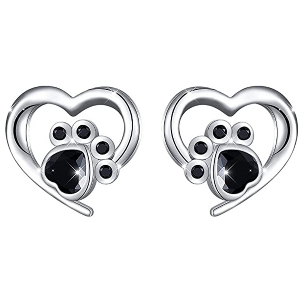 5g Weight Ear Studs Classification 1 Pair Quantity 1 Pair Cartoon Style Heart Shape Copper Ear Studs