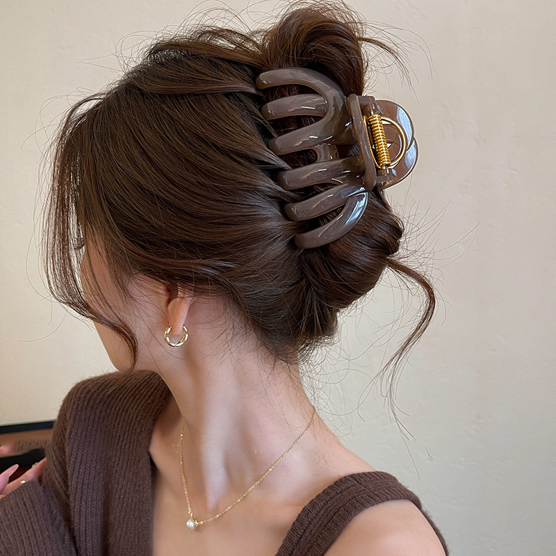 Horquilla hueca a rayas de calabaza acrílica