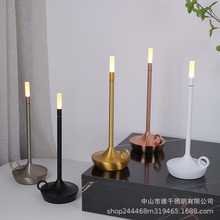 跨境贸易批发蜡烛灯触摸充电台灯户外露营酒店酒吧烧烤桌面氛围灯