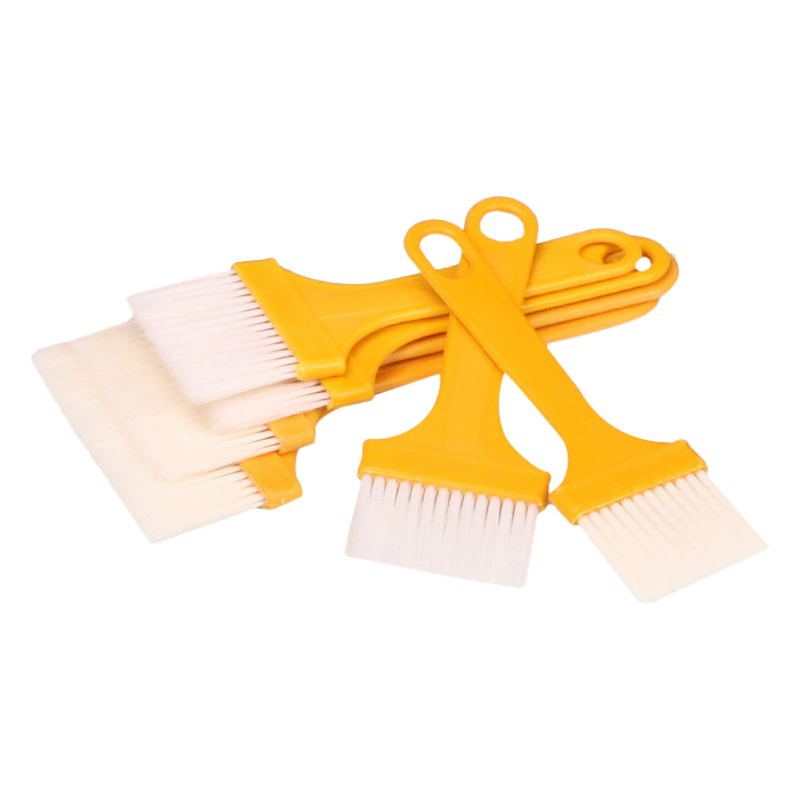 Фабрика Оптовая пластиковая пластина кисть желтая тонкая ручка 4 мм толстая кисть Клавиатура Кисть масляная кисть соус кисть для барбекю