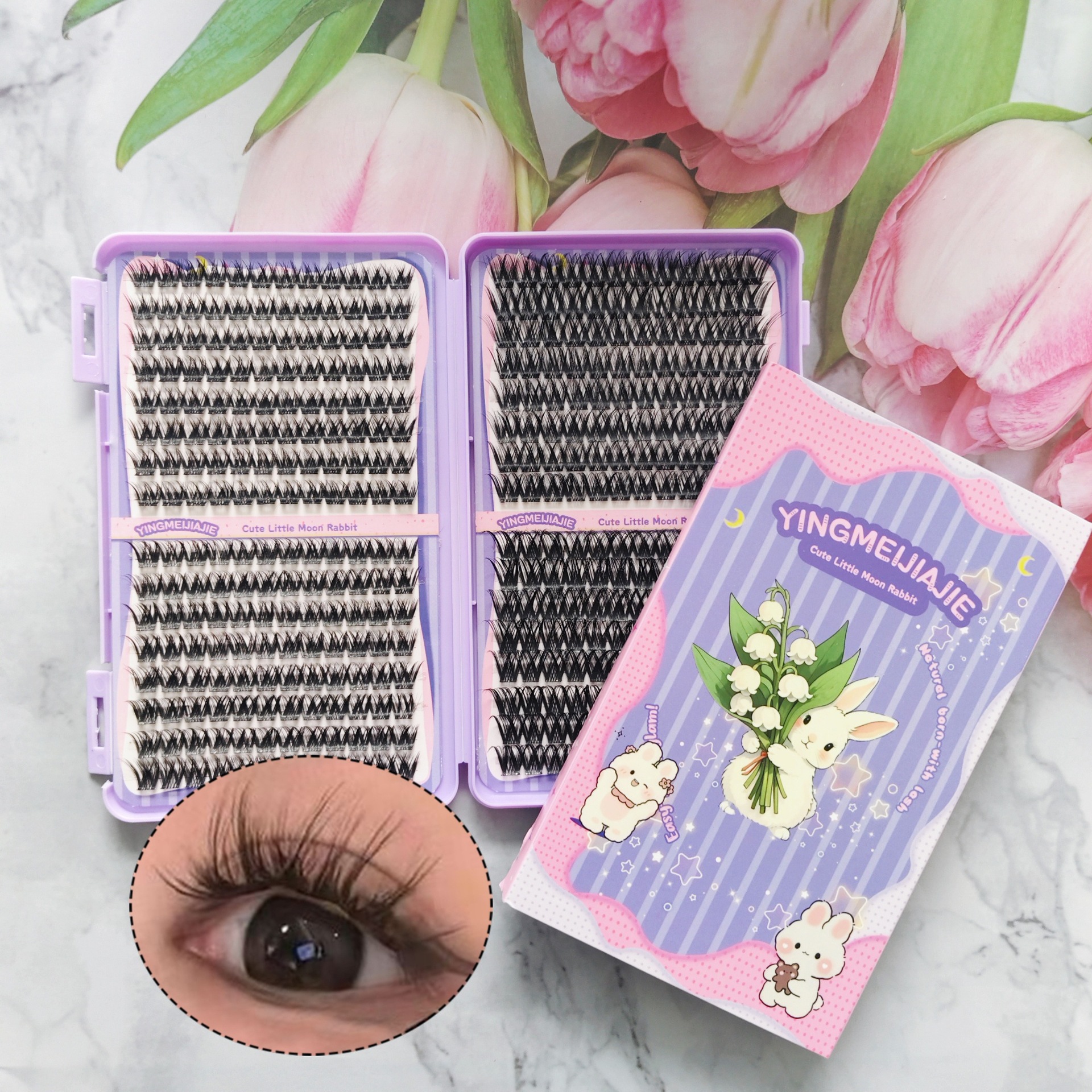 Las pestañas falsas transfronterizas, pestañas falsas finas naturales, pestañas falsas de gran capacidad, pestañas falsas de Amazon, pestañas falsas densas y fluidas.