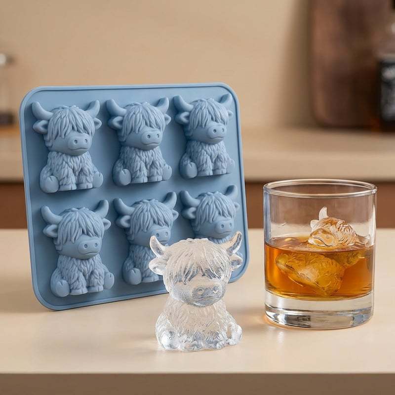 Silicone ice cube mold silicone ice cube mold cute bunny and mini highland cow