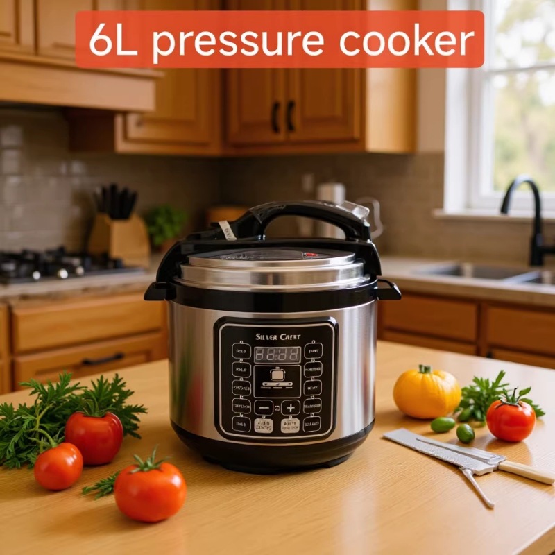 pressure-Cooker Household High Voltage Rice Cooker English 6L Large Capacity Electric Pressure Cooker Stew Soup Pressure Cooker