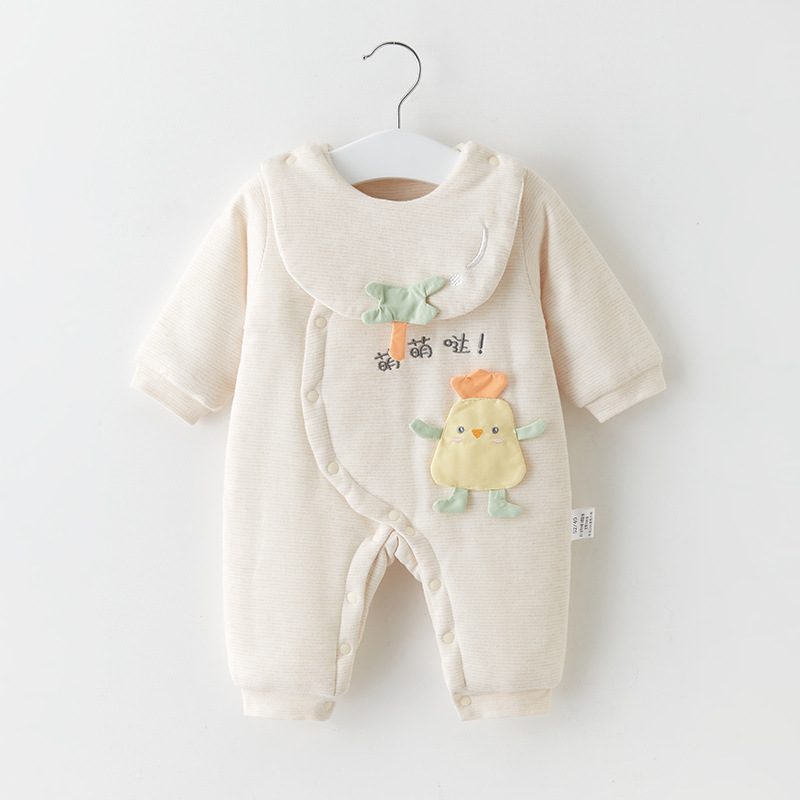 Ropa de bebé recién nacido Primavera, Otoño e Invierno para hombres y mujeres Salida de algodón fino mameluco acolchado traje de bebé recién nacido mono