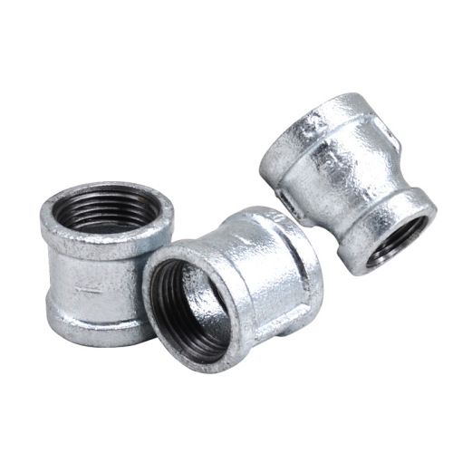 Malleable iron pipe fittings, water and heating galvanized pipes, antique-style 1-inch external threads, fire-fighting internal-threaded pipe couplings, direct T-fittings, and straight connectors
