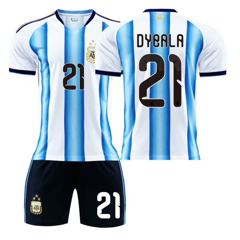 Copa del Mundo 2026 Argentina Camiseta de Fútbol en Casa No. 10 Camiseta de Messi 11 Di Maria 21 Dybala