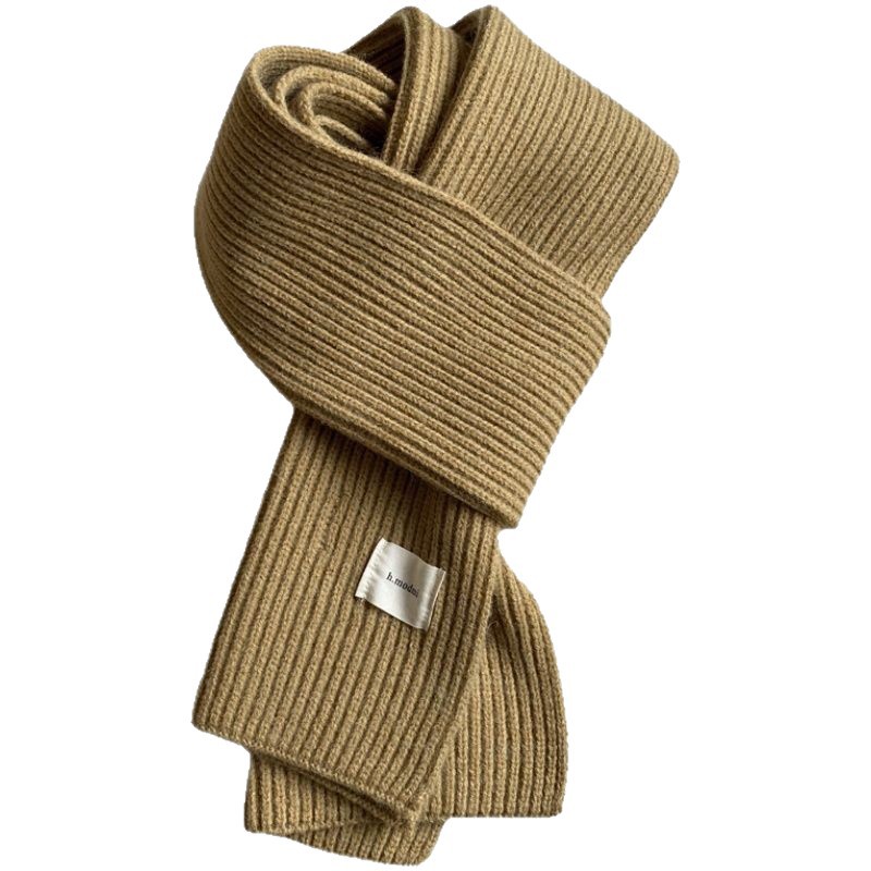 純色のニットのマフラーの女性秋冬の韓国版の学生の毛糸の百合の保温の厚いマフラーのカップルの潮男のカップル