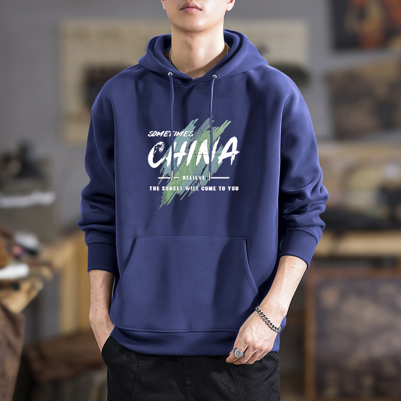 Peso pesado chaqueta con capuz marca de moda masculina primavera y otoño chaqueta con capuz chaqueta impresa suelta chaqueta de pareja chaqueta
