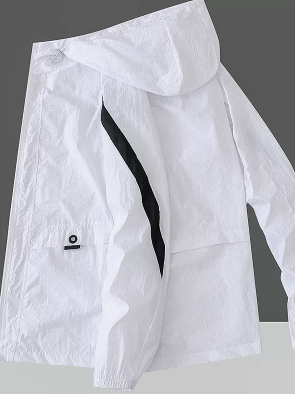 Sun protection clothing, summer ultra thin jacket, silk breathable windbreaker for leisure, UV protection