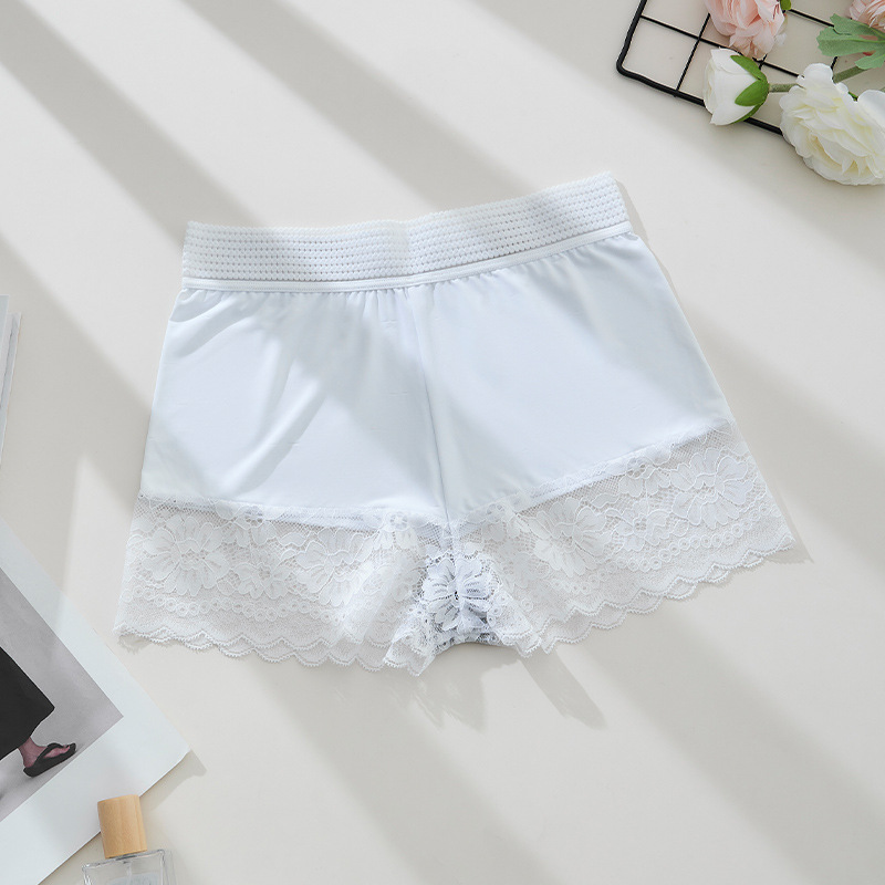 Nuevos pantalones de encaje de hielo para mujeres, encaje sexy, ropa interior de cintura alta transpirable, comercio exterior transfronterizo