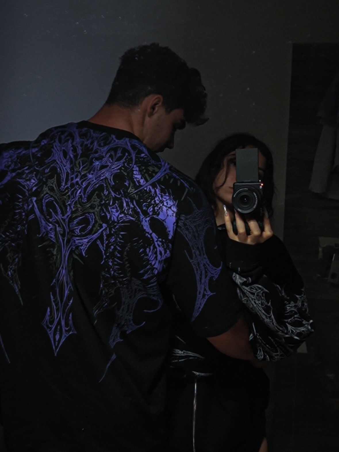 Breathedivinity American Street Fashion Brand Dark Style Loose Fit Plus Size 3D Printed Men's Short-sleeve T-shirt 008_viptrois.com
