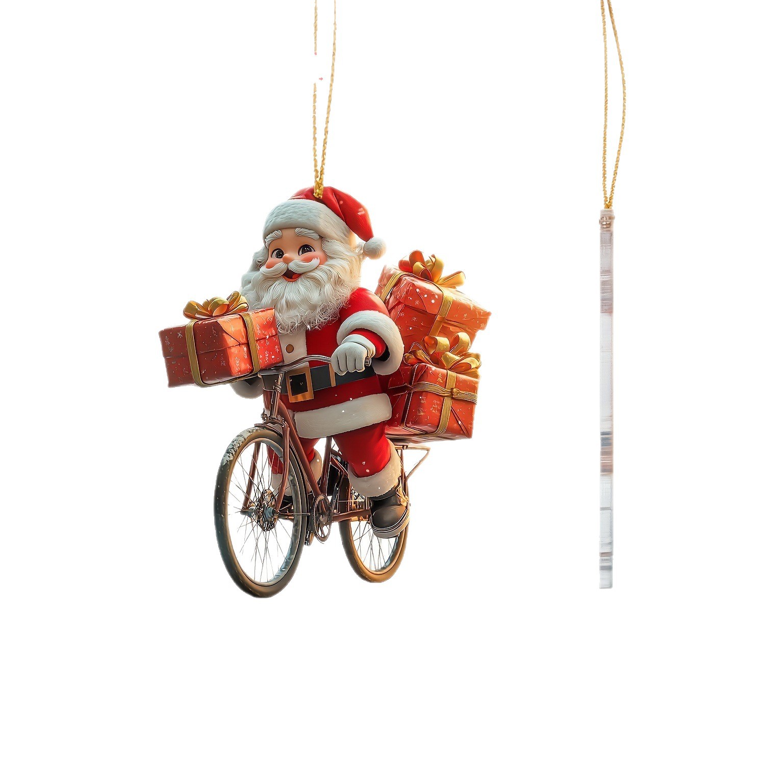Nuevo acrílico plano transfronterizo Santa Claus decoración de automóviles colgantes de automóviles colgantes de moda image 6