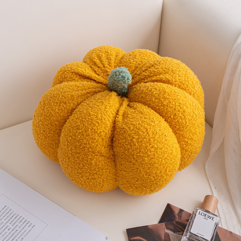 Ins Style Pumpkin Pillow Sofa Living Room Plush Pillow Cute Special-Shaped Bay Window Bedroom Decorative Pillow Ornaments Cushion