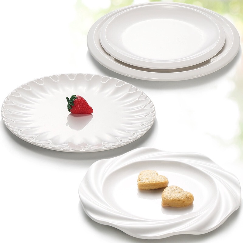 Kepaya Melamine Plate Plastic Disc White Imitation Porcelain Tableware Hotel Restaurant Stir-fry Plate Hot Pot Plate Commercial Kepaya Melamine Plate Plastic Disc White Imitation Porcelain Tableware Hotel Restaurant Stir-fry Plate Hot Pot Plate Commercial