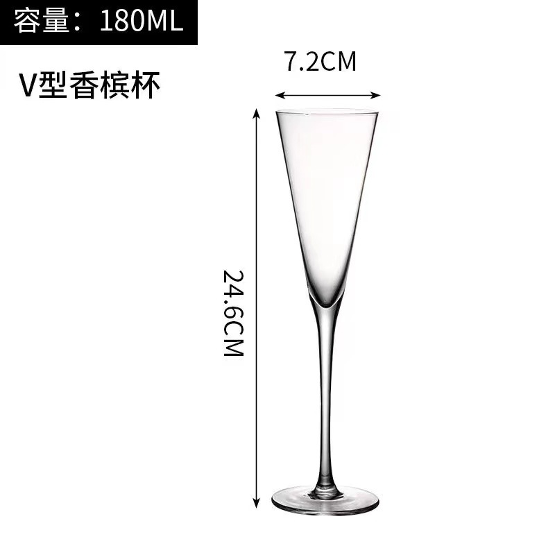 Copa de champán de cristal de vidrio sin plomo Copa de barra personalidad Martini Copa de cóctel de celebridades de Internet de las ins de estilo europeo