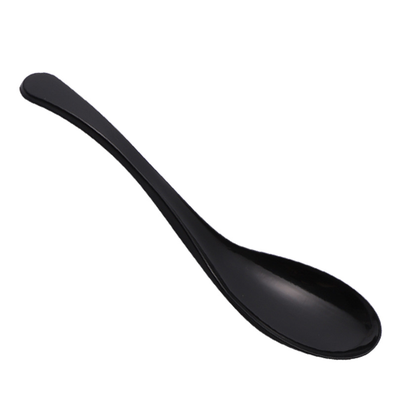 Cucharas desechables grandes cucharas de plástico empaquetadas por separado cucharas de postres comerciales cucharas de comida redondas cucharas de mangos largos cucharas auspiciosas