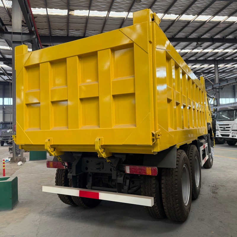 Direct export to Africa of used rear eight-wheel dump trucks for soil and construction transport, HOWO 371 horsepower dump truck