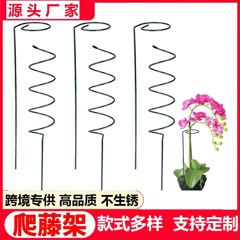 Трансграничная специальная стойка для скалолазания растений Кронштейн для зеленых растений Цветочная горшок Спиральная металлическая железная крепежная штанга для садоводства