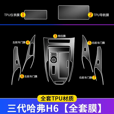 film navigation instrument tempered film | Car interior film - tpu-harvard-h6-full-set-of-soft-film