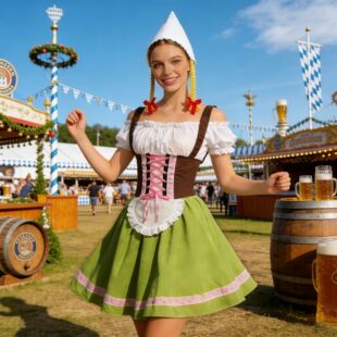 S-3xL��ơ�ƹ� dirndl �B��ȹ �۾Gײɫ�����L �ư���̨���ݷ�