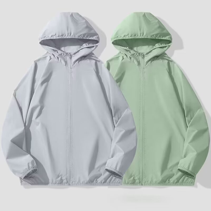 Summer Lightweight Quick-drying Sunscreen Suit Men's Thin Sunscreen Suit Outdoor Travel Cycling Fishing Coat Boys Ice Silk