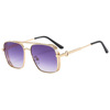 Trend retro metal brand fashionable sunglasses, internet celebrity