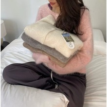 3天 2025冬季新款韩国东大门ER*ME甜美圆领单排扣针织开衫毛衣