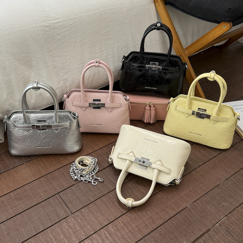 2026 nuevo bolso de concha simple textura de moda diseño de color sólido casual retro moda diaria bolso de hombro para mujeres