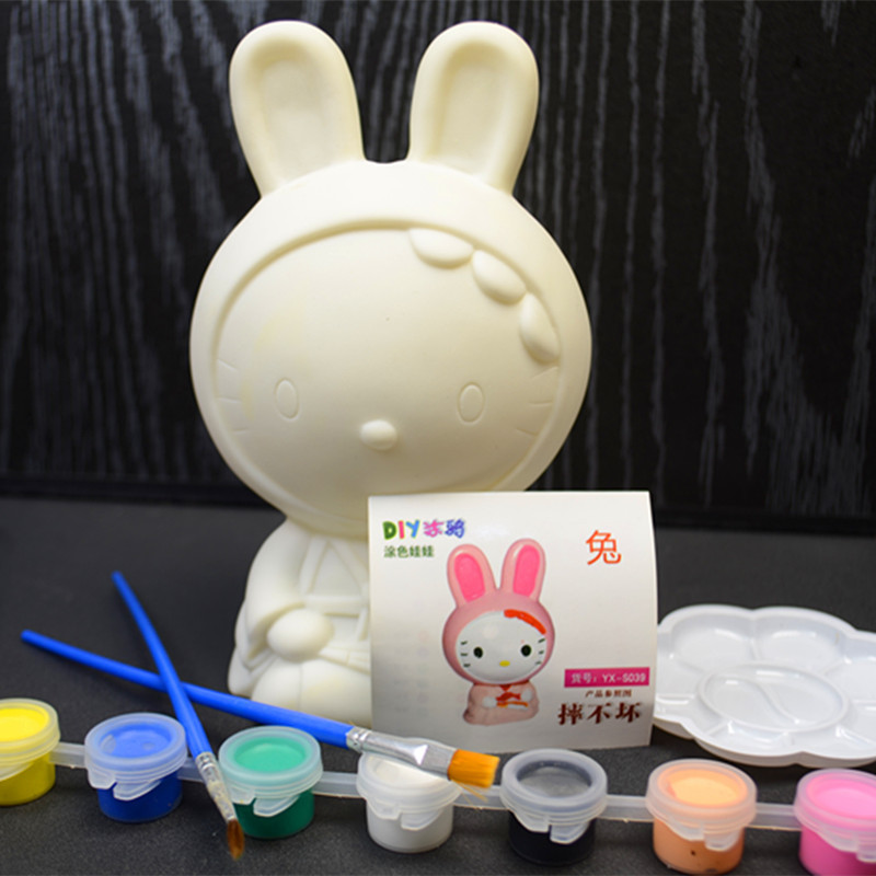 Alcancía de Conejo de Vinilo DIY para Pintar e Irrompible para Niños