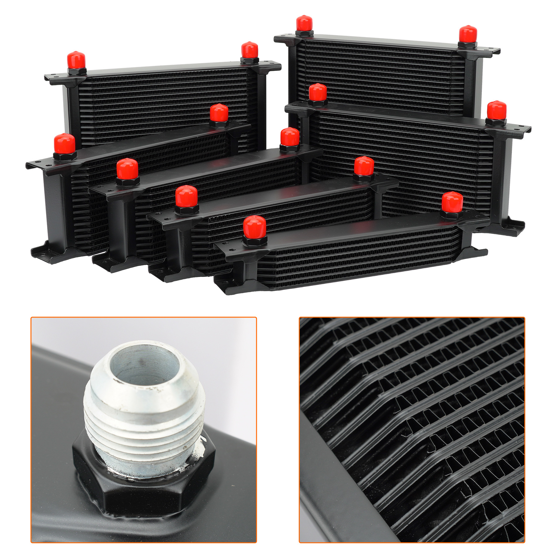 An10 Universal British Oil Cooling Radiator Engine Oil Cooler 7/10/13/16/19/25/30 Rows