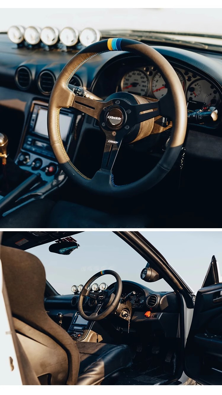 14 inch GReddy MOMO Modified Sports Racing Steering Wheel JDM