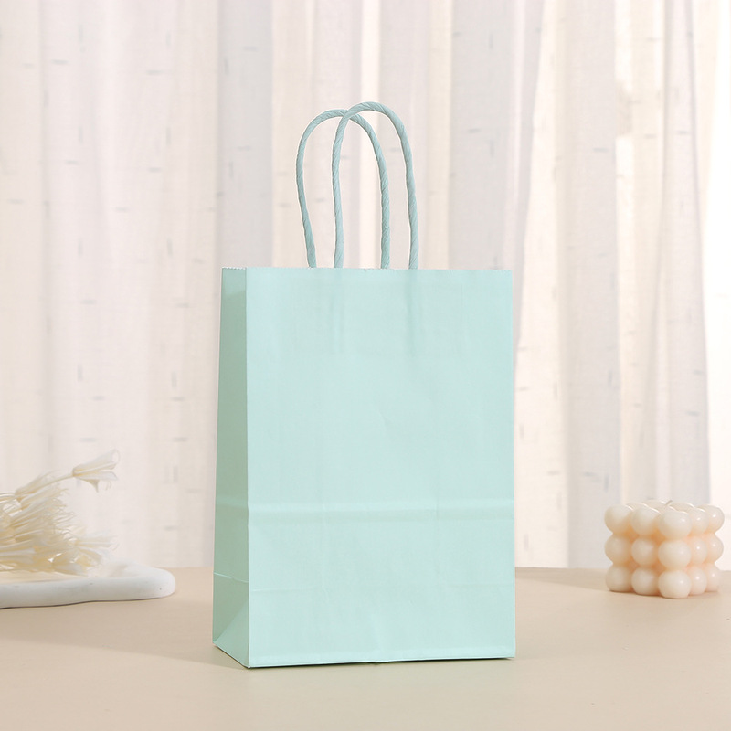 マカロン同色手提げ多色クラフト紙袋マカロン誕生日ギフトバッグ卸売りプリントショッピングバッグ手|undefined